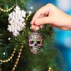 DIY Skull Pendant Horror Skeleton Car Ornaments Christmas Tree Drop Ornaments  Car Rearview Decor