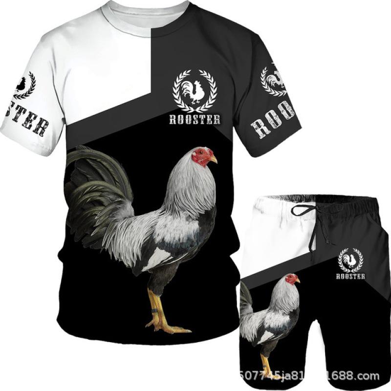 Муж. Шорты Футболка Набор Инвентарь Графика Оптическая иллюзия Одежда Одежда На открытом воздухе Повседневные С короткими рукавами 2 предмета Дизайнер На каждый день