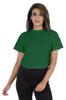 Inkmeso Short Sleeve Casual Cropped Tee For Womens Solid Crew Neck Crop Top