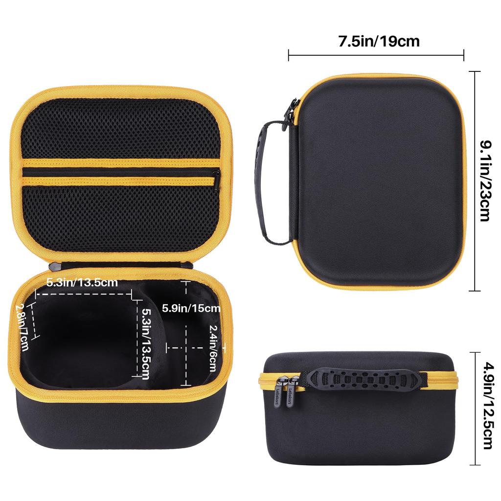RAZOR SLIM ELEC MUFF Slim Electronic Earmuffs with Storage Case [Peyyargo] Walker's (Black + Yellow)