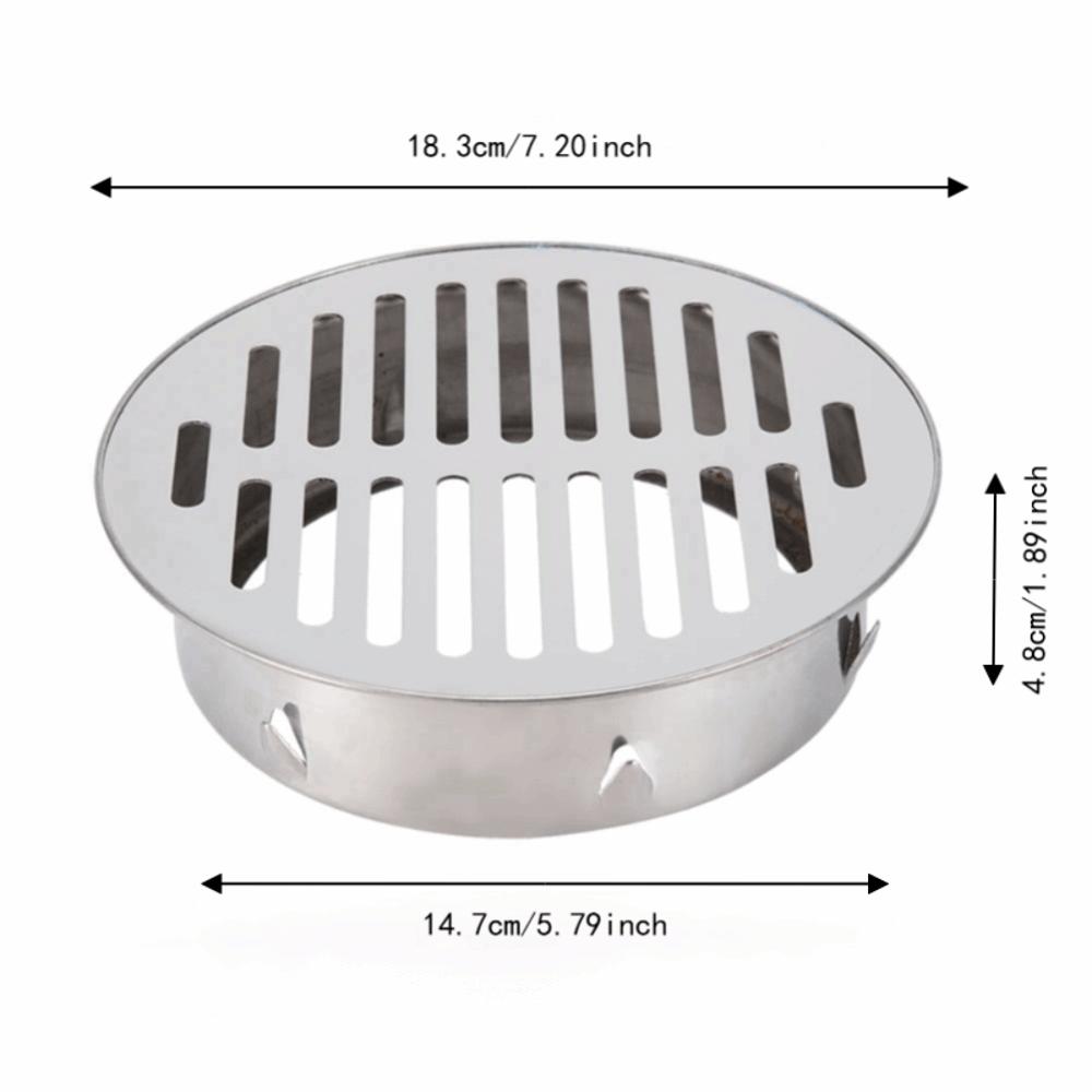 304 Stainless Steel Drain Strainer Adjustable Clamp Grate Cover Floor Drain Cover Balcony