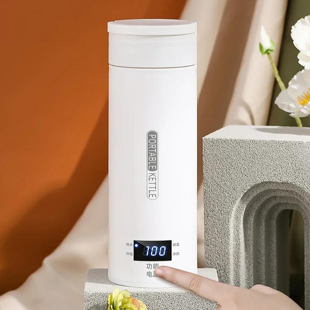 450 мл Электрические чайники Портативный чайник для чая и кофе Дорожный Кипятить воду Термокружка Защита от ожогов Бутылка для воды Английское меню