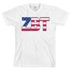 Zeta Beta Tau Bella + Canvas ZBT Буквы США *ВСЕ РАЗМЕРЫ* Унисекс Футболка