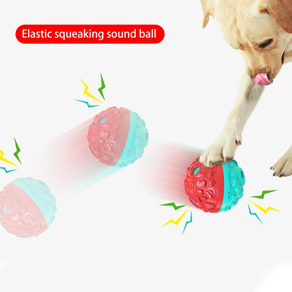 Мяч для собак для агрессивных любителей жевать - интерактивные игрушки для собак с забавным пищащим звуком, чтобы занять их, для мелких, средних и крупных пород, резиновые игрушки для жевания домашних животных