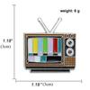 Retro Antenna TV Pins Snowflake Screen Television Brooches Fashion Vintage TV Pin  Badge