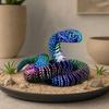 Игрушечная змея, напечатанная на 3D-принтере, с подвижными суставами, реалистичной чешуйчатой текстурой, гибкая фигурка змеи, основные игрушки для мальчиков-подростков, детей