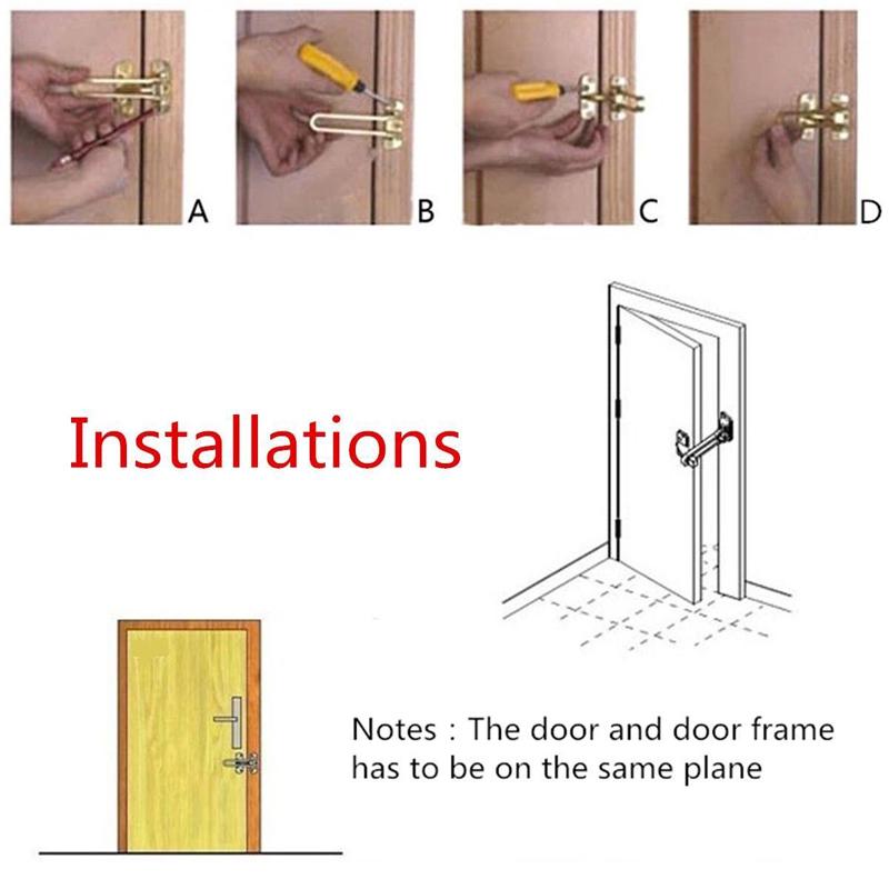 New Front Door Security Safety Strong Durable Home Chain Lock Guard Catch