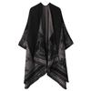 Simple Niche Shawl Outer Women'S Thickened Shawl Summer High-End Cape Dark Double-Sided Warm Scarf