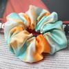 2 Pack Tie Dye Satin Hair Scrunchies Set Hair Ties Hair Band Rope Ponytail Holder Elastic Big Scrunchie Hair Accessories