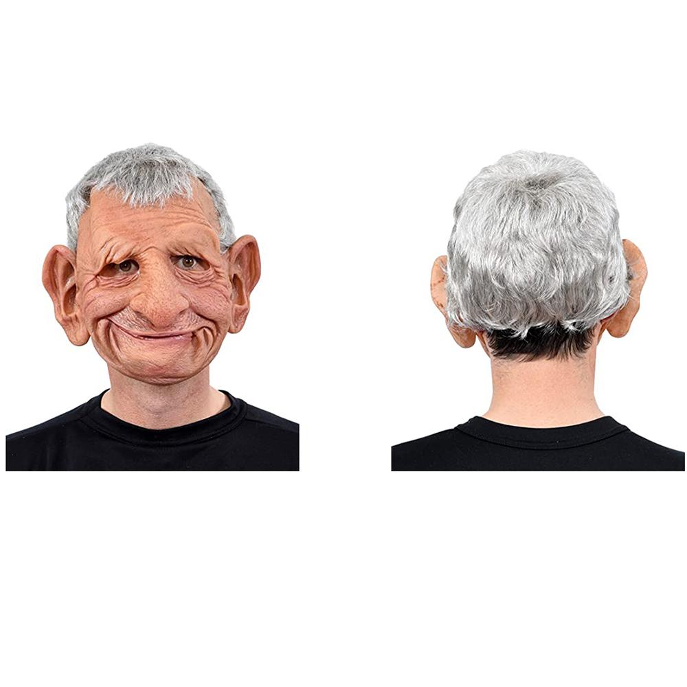 1× Реалистичная маска старика латексная на Хэллоуин косплей вечеринку полное покрытие лица головной убор