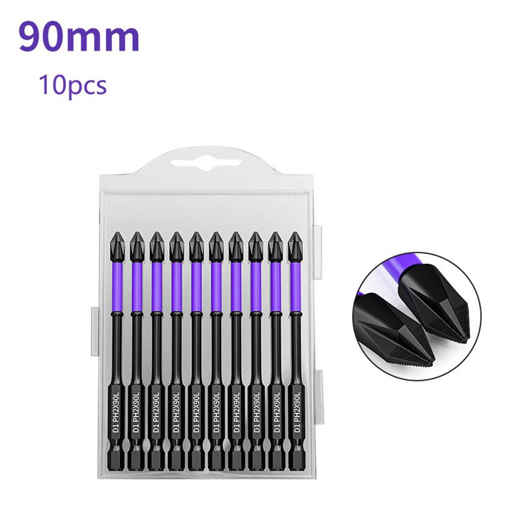 Набор крестовых отверток PH2 10/20 шт. Магнитная насадка для шуруповерта Ударная бита из легированной стали Нескользящая крестовая отвертка 25/50/65/70/90 м