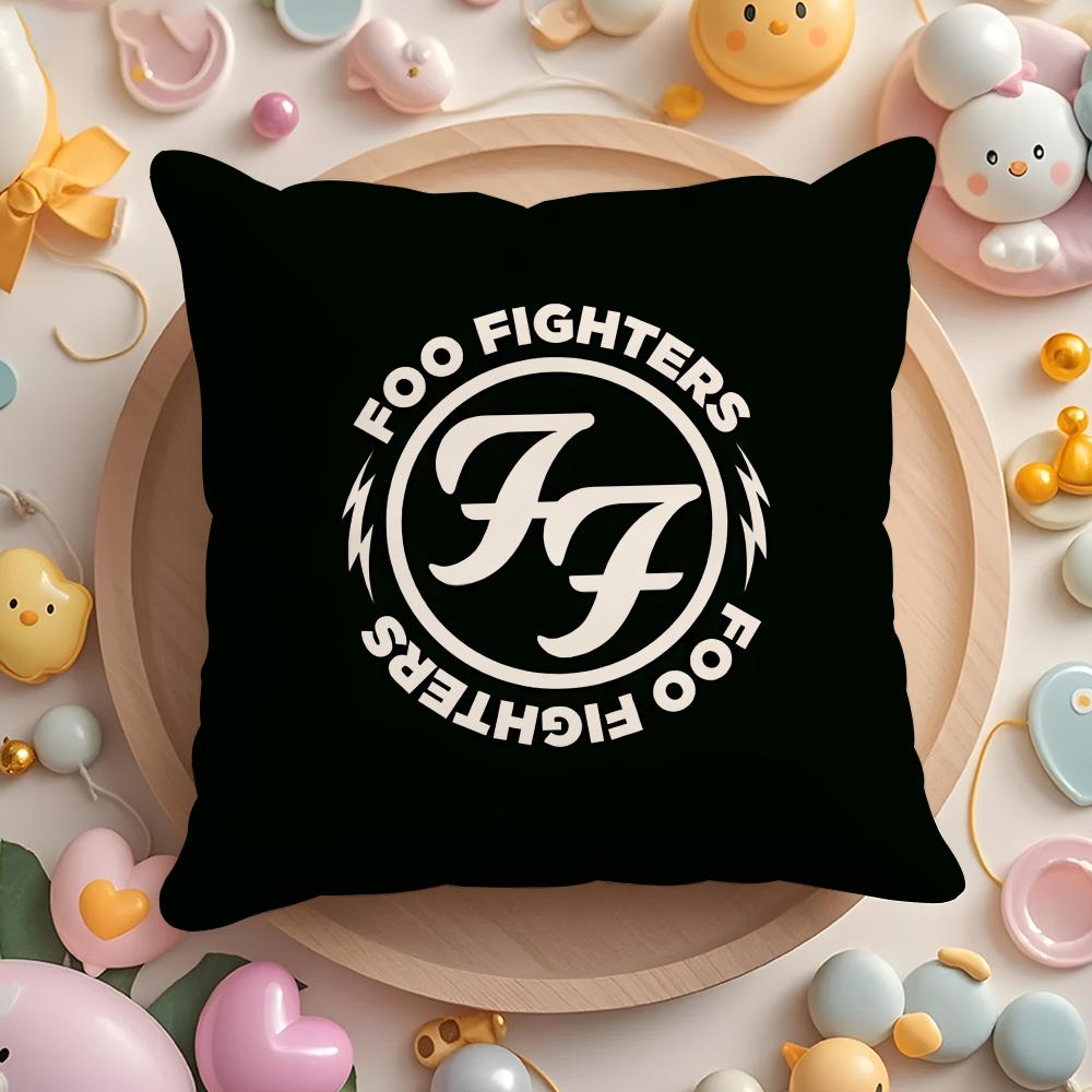 Подушка с изображением группы Foo F-Fighters, Чехол для подушки для дома и автомобиля, Универсальный чехол для подушки - Двусторонний, Мягкий и прочный для ежедневного использования