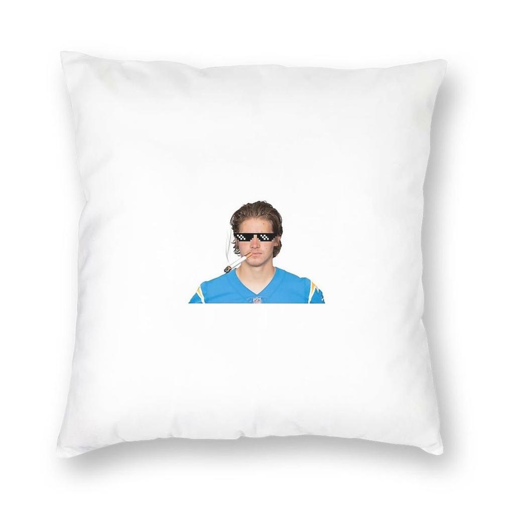 Justin Herbert Cigarette Pillowcase Polyester Linen Velvet Creative Zip Decorative Throw Pillow Case Car Cushion Cover