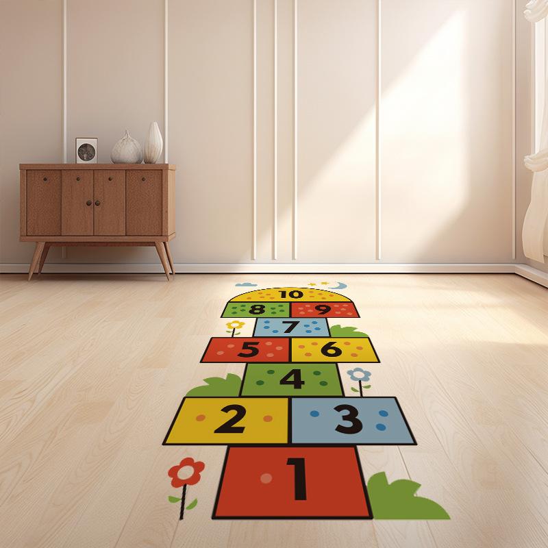 Цифровые наклейки с мультяшными классиками Jumping House, детская комната, детский сад, креативные наклейки для украшения пола