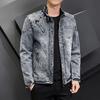 Модные зимние джинсовые куртки для мужчин, верхняя одежда, теплые джинсовые пальто, мужские ретро-узкие джинсовые куртки на молнии, более плотные джинсовые куртки
