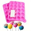20-Cavity Silicone Lollipop Mold with 20 Sticks - Perfect for Cake Pops, Chocolate & Candy Baking, Chocolate Molds