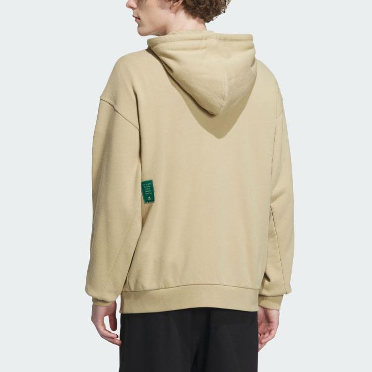 Adidas Тяжелая куртка из френч терри с капюшоном и однотонным логотипом Мужская верхняя одежда светло-хаки IT3964
