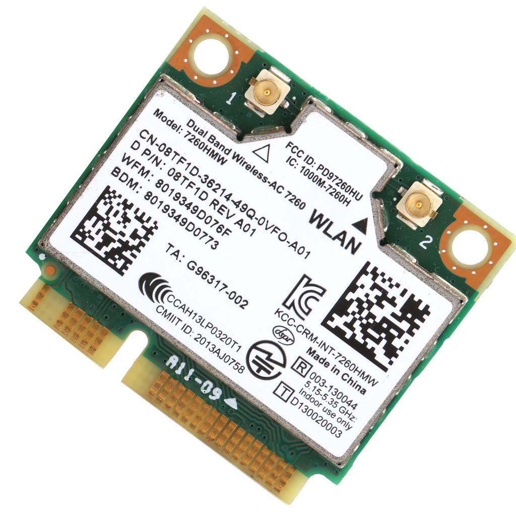 Беспроводная Wi-Fi карта Mini PCIE DualBand BT 4.0, сетевой модуль для Intel 7260 ac и Dell 7260HMW