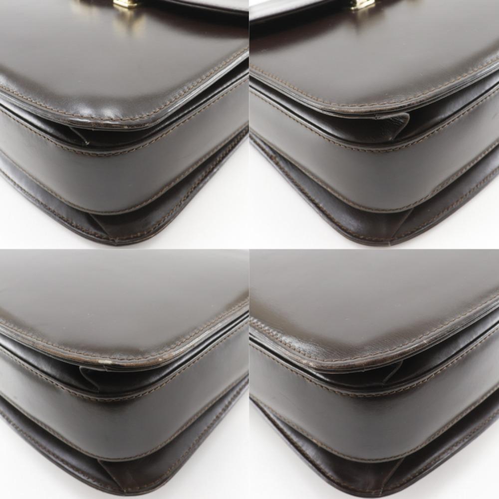GUCCI Old Gucci Shoulder Bag vintage Brown Calfskin Women Used