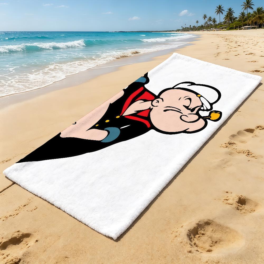 P-Popeye-ES Animation Towel For Outdoor Camping Beach Towel Super Absorbent Quick-Drying Summer Towel