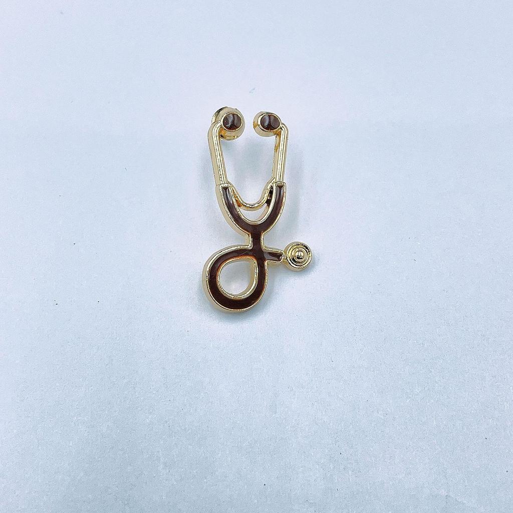 Брошь в виде стетоскопа в виде мультяшного доктора - Креативные европейские и американские украшения