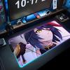 Kujou sara Коврик для мыши RGB Игровой коврик для мыши Большой светодиодный коврик Коврик для стола ПК Светящийся коврик для мыши Большие коврики для клавиатуры Настольный коврик с подсветкой