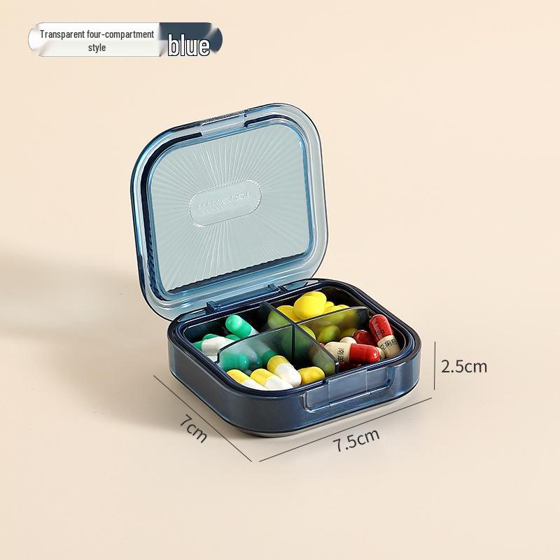 Portable Pill Box - Weekly Medicine Organizer with Large Capacity and 3-Daily Compartments