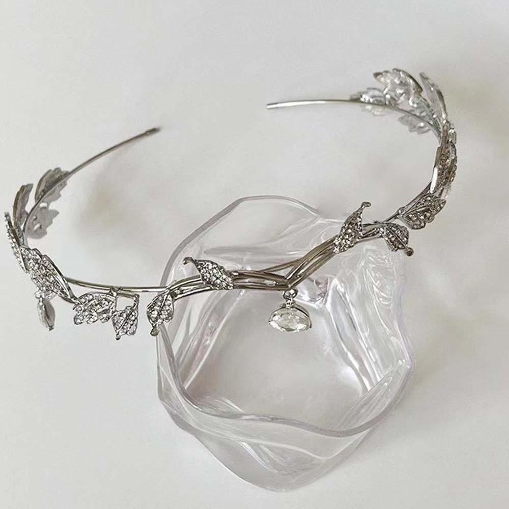 Exquisite Crystal Forehead Accessory Elegant Bride Shiny Hair Hoop Elf Rhinestone Headband  Wedding