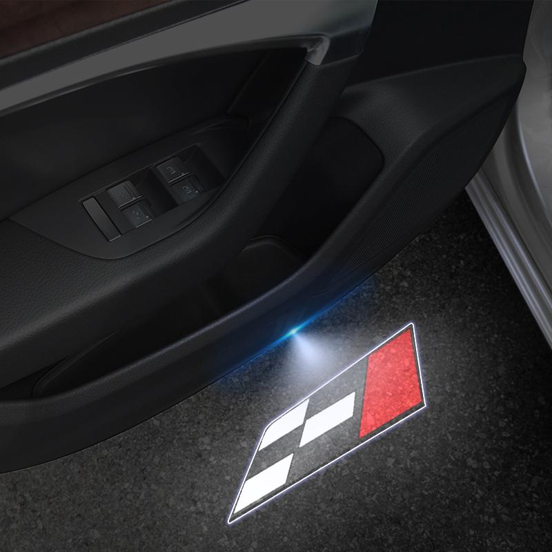 Race Flag Logo Wireless Courtesy Car Door Projector LED Welcome Lights For Seat Leon Ibiza Arona Ateca Toledo Mii Alteca Decor