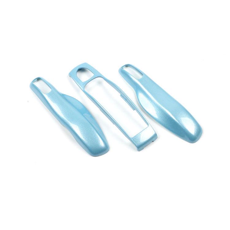 Fits Porsche Key Shell: New Cayenne, Macan, Panamera, 718, Taycan - Ice Raspberry Pink Matte Gray Solid Color