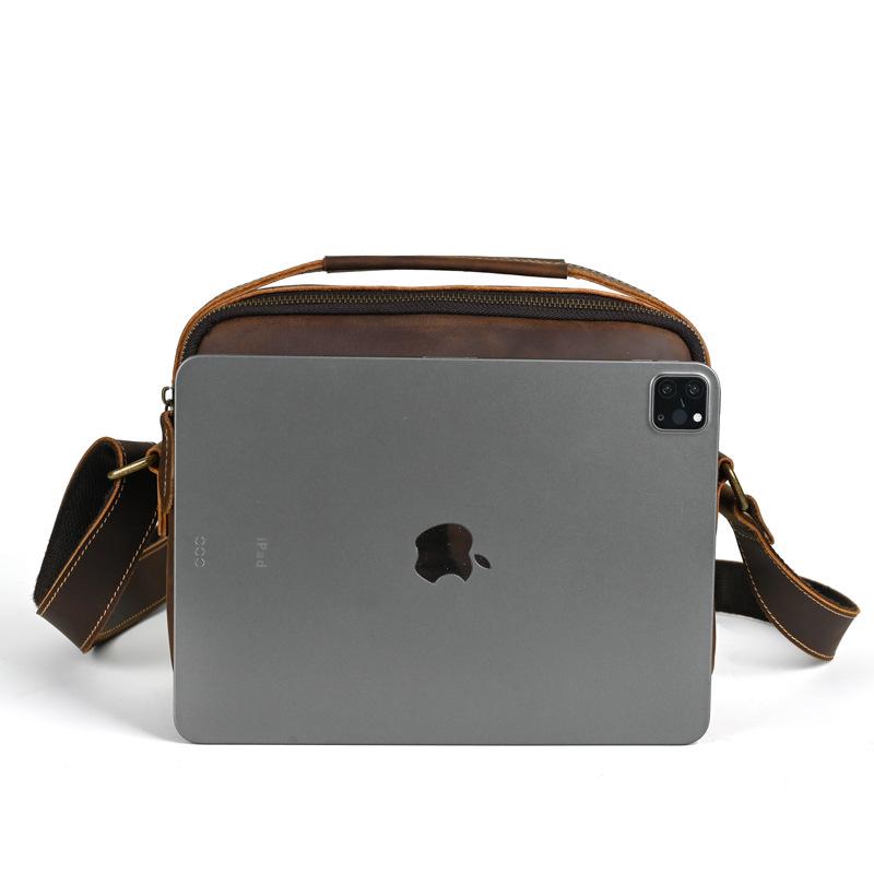 Винтажная мужская сумка-мессенджер из натуральной кожи - Crazy Horse Спортивная сумка через плечо