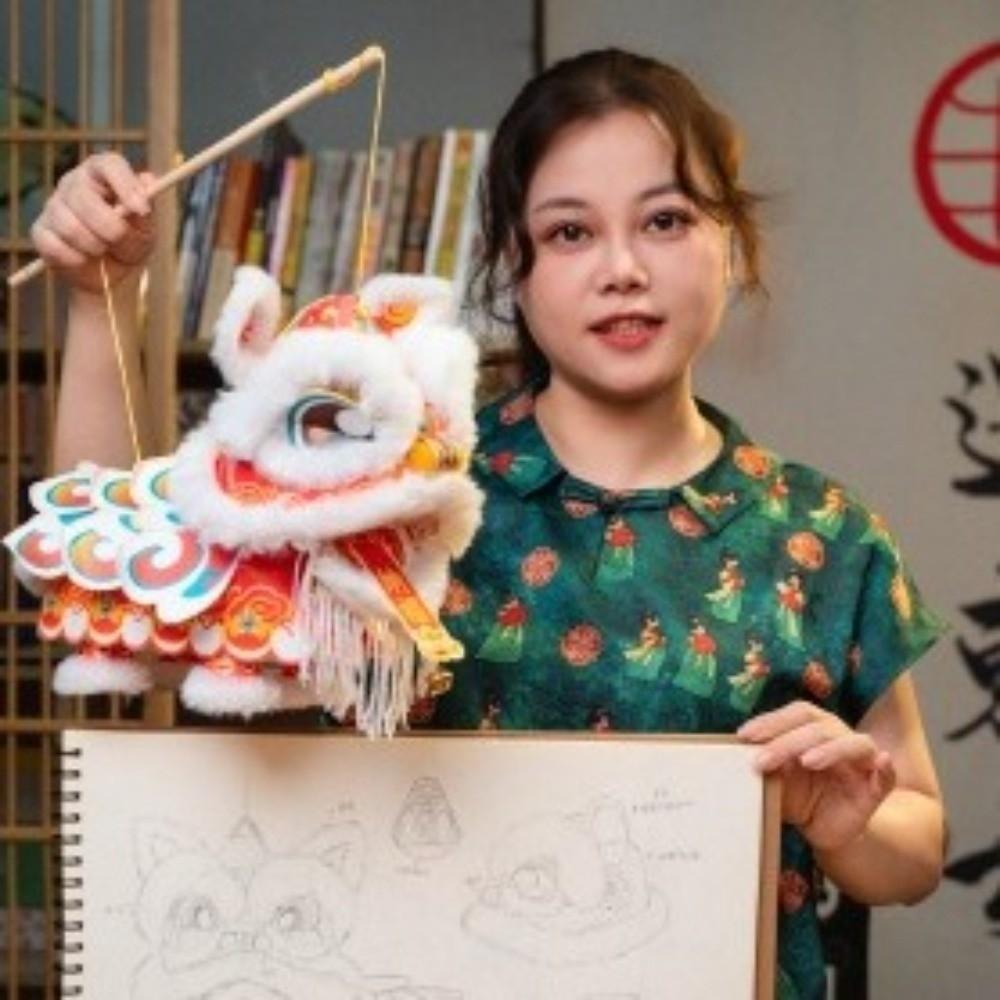 Ancient Lion Dance Lantern Waterproof Handmade Lantern New Year Lantern Birthday Celebration
