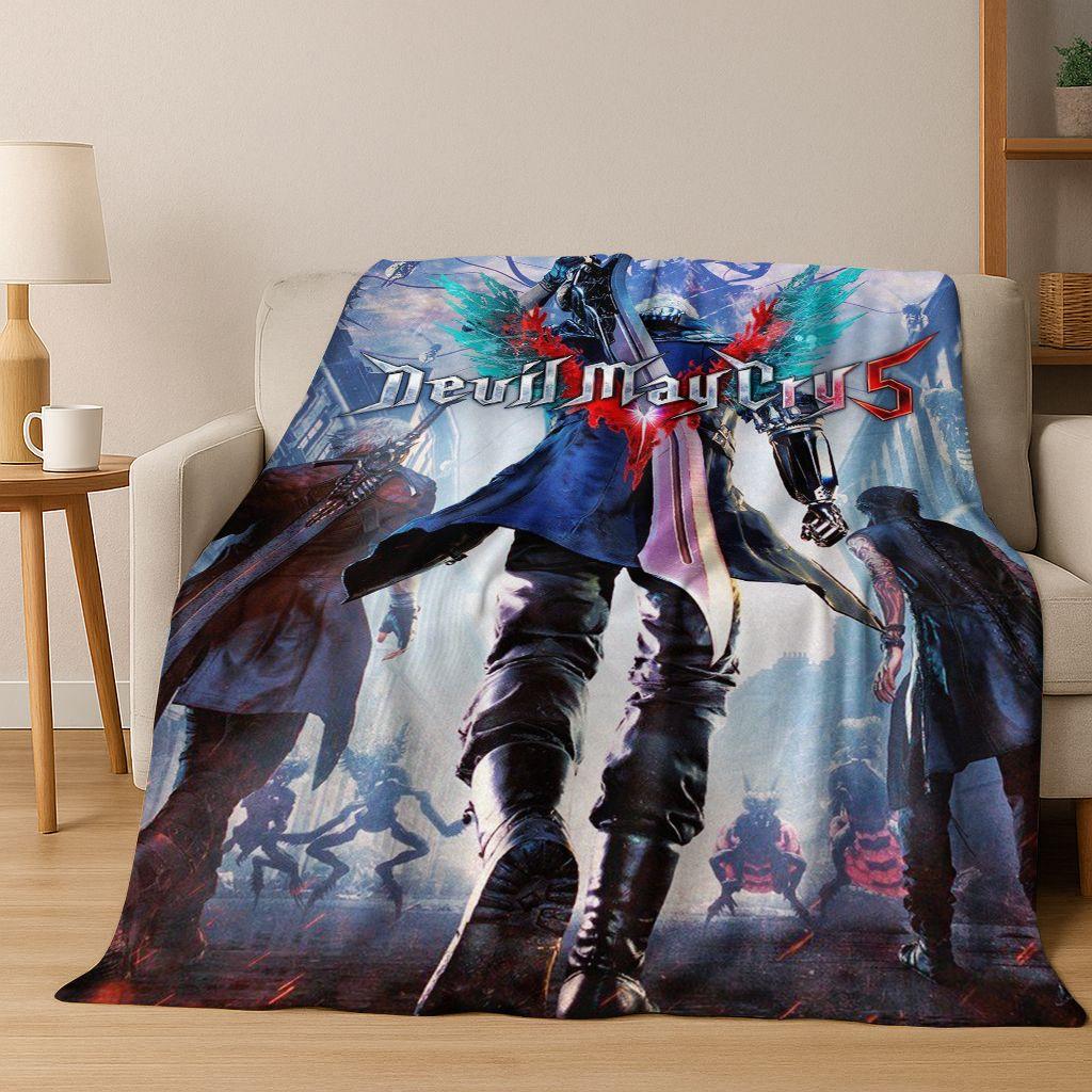 3D D-Devil May Cry DMC Игры Вергилий Данте Фланелевое одеяло, Теплое и уютное мягкое покрывало для дома, спальни, кровати, дивана, Подарок для ребенка