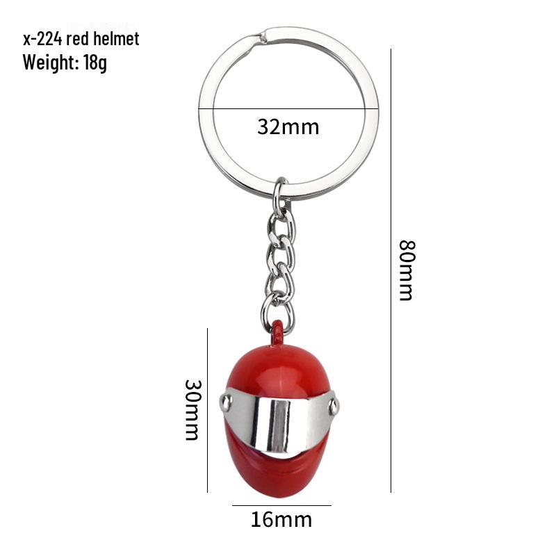 Mini 3D Motorcycle Helmet Keychain: Custom Simulation Safety Helmet