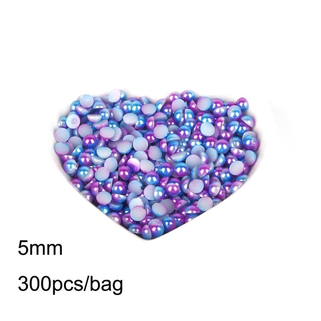 3mm-8mm Colorful Half Round Flatback Pearl Beads for DIY Jewelry Making Accessories