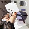 Unisex Round Frame Glasses Photochromic PC Lenses Clear Glasses for Women Men