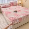 Fluffy Plush Fitted Bed Sheet Cartoon Long Hair Fleece Bed Cover for Double Bed Fundas De Colchón Winter Warm Mattress Cover