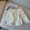 Summer Sweet Mesh Mini Skirt Women Fairy Flowing Gauze High Waist Slimming Solid Color Fluffy Pleated Short Skirts