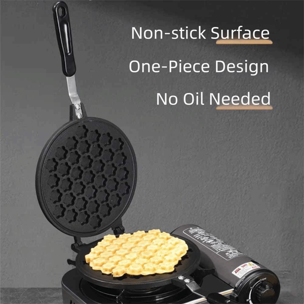 Long Handle Bubble Waffle Maker 19/37 Holes Ice Cream Cone Maker Baking Accessories