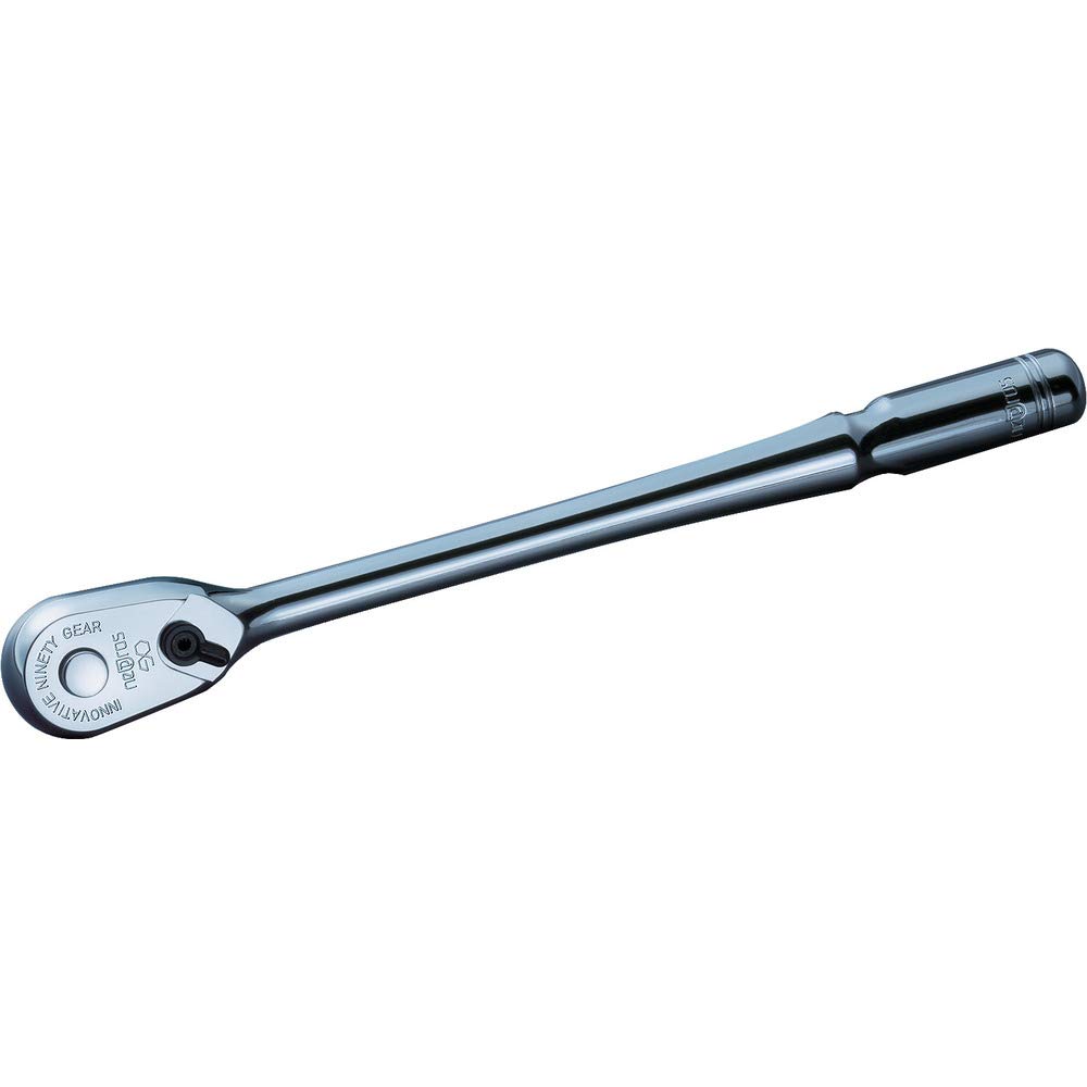 Kyoto Machinery Tools Nepros Compact Long Ratchet Handle Total 175mm NBRC390L (KTC) 9.5sq. Length