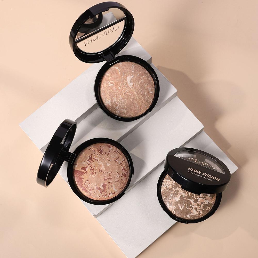 Компактная пудра Marble Color Baked Powder с зеркалом для всех типов кожи