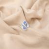 Natural Tanzanite Gemstone 925 Sterling Silver Jewelry Zircon Ring Gift For Wife CZR-8-9
