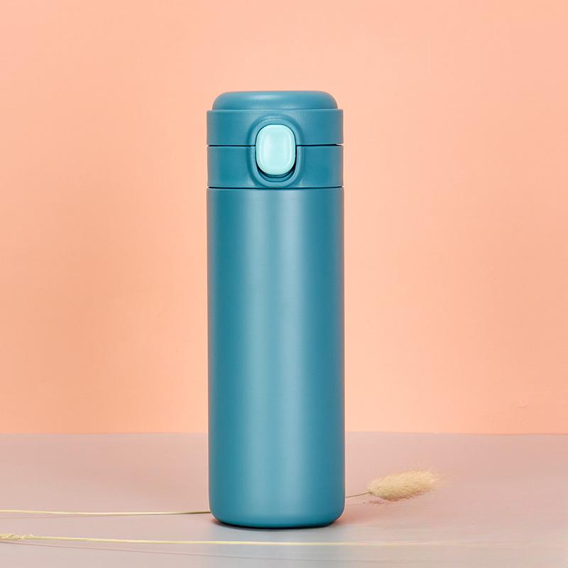 Новая вакуумная колба из нержавеющей стали с всплывающей крышкой, мини-двойная вакуумная прямая чашка для мужчин и женщин, милые простые гороховые чашки.