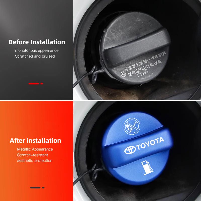 OKBY5 Car Oil Tank Protect Cover Refuel Fuel Tank Cap Accessories For Toyota Gazoo Racing TRD CROWN Corolla Yaris Chr Auris Rav4 Prius