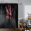 1 шт. Хэллоуин Ужасающий Кровавый Отпечаток Руки узор занавеска для душа, с 12 крючками, для ванной, душа, ванны, хэллоуинская декорация