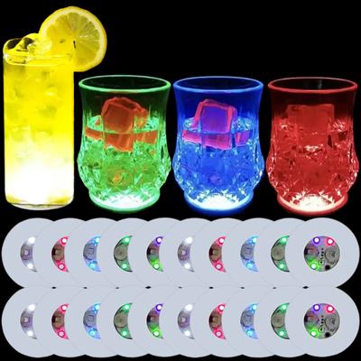 3 режима, светодиодные фонари для подстаканников, светящиеся на батарейках стаканы для питья, подставки для чашек, лампы, бутылки с ликером, подушки для подставок, бары, декор для вечеринки