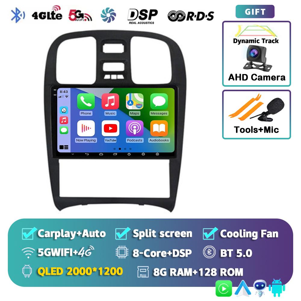 Автомобильный радиоприемник Android 14 DSP, мультимедийный видеоплеер, навигация, GPS для Hyundai Sonata EF 2001-2006 2007 2008 2009 2010 2011 2012