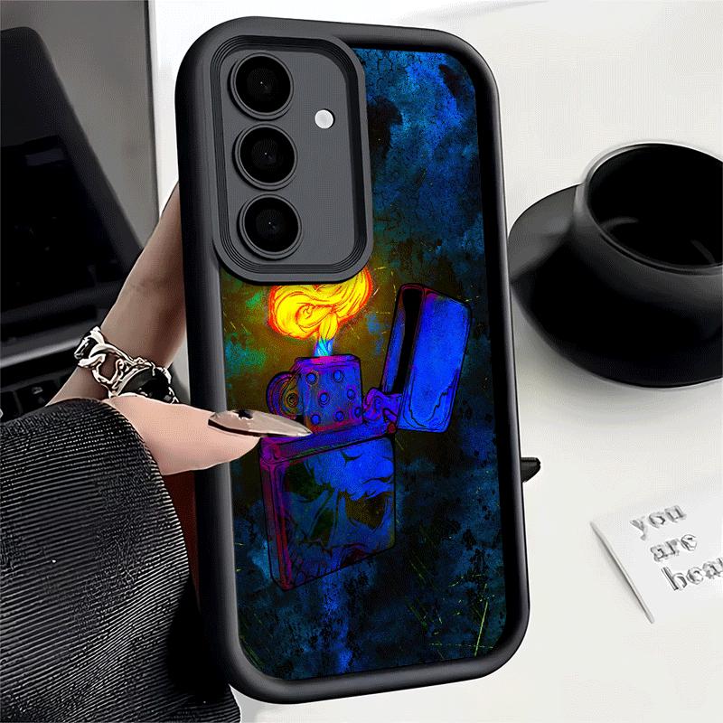 Чехол для телефона Samsung Galaxy S26 S25 Ultra S24 FE Зажигалка Крутой узорная оболочка S23 Plus S22 + S21 S20 5G Мягкий силикон Funda