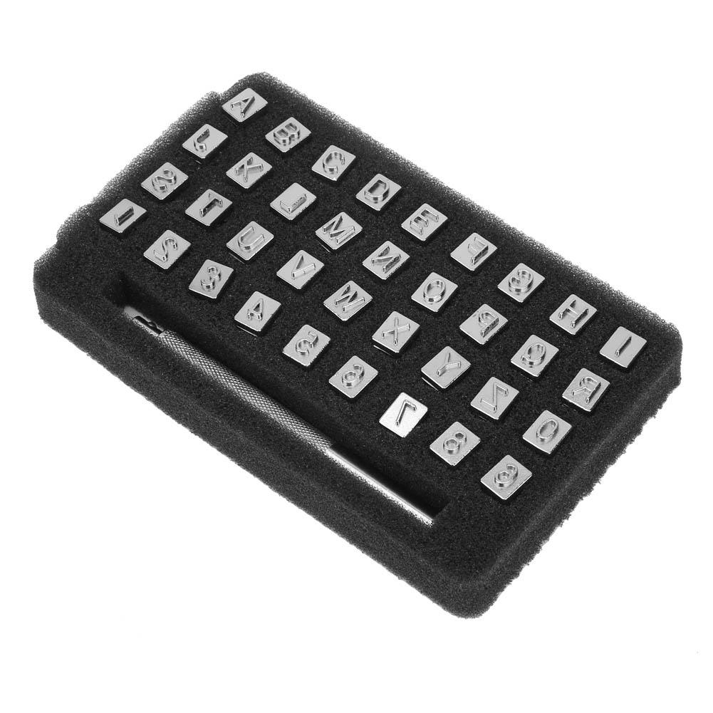 Набор штампов для кожи, дырокол для букв, дырокол для цифр, дырокол для штампов, набор дыроколов для штампов (6.5mm)