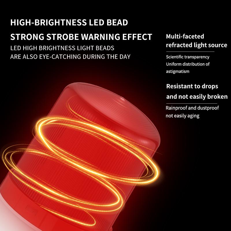 SHSNAO LTE-1101J LED Multi-Layer Three Color Flashing Warning Light CNC Machine Tool Sound Alarm IP67 Rated 220V/380V Compatible